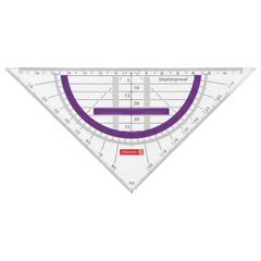 Geometrie-Dreieck Colour Code bruchsicher | 16 cm, mit Griff, purple