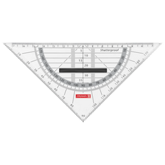 Geometrie-Dreieck Colour Code bruchsicher | 16 cm, mit Griff, onyx