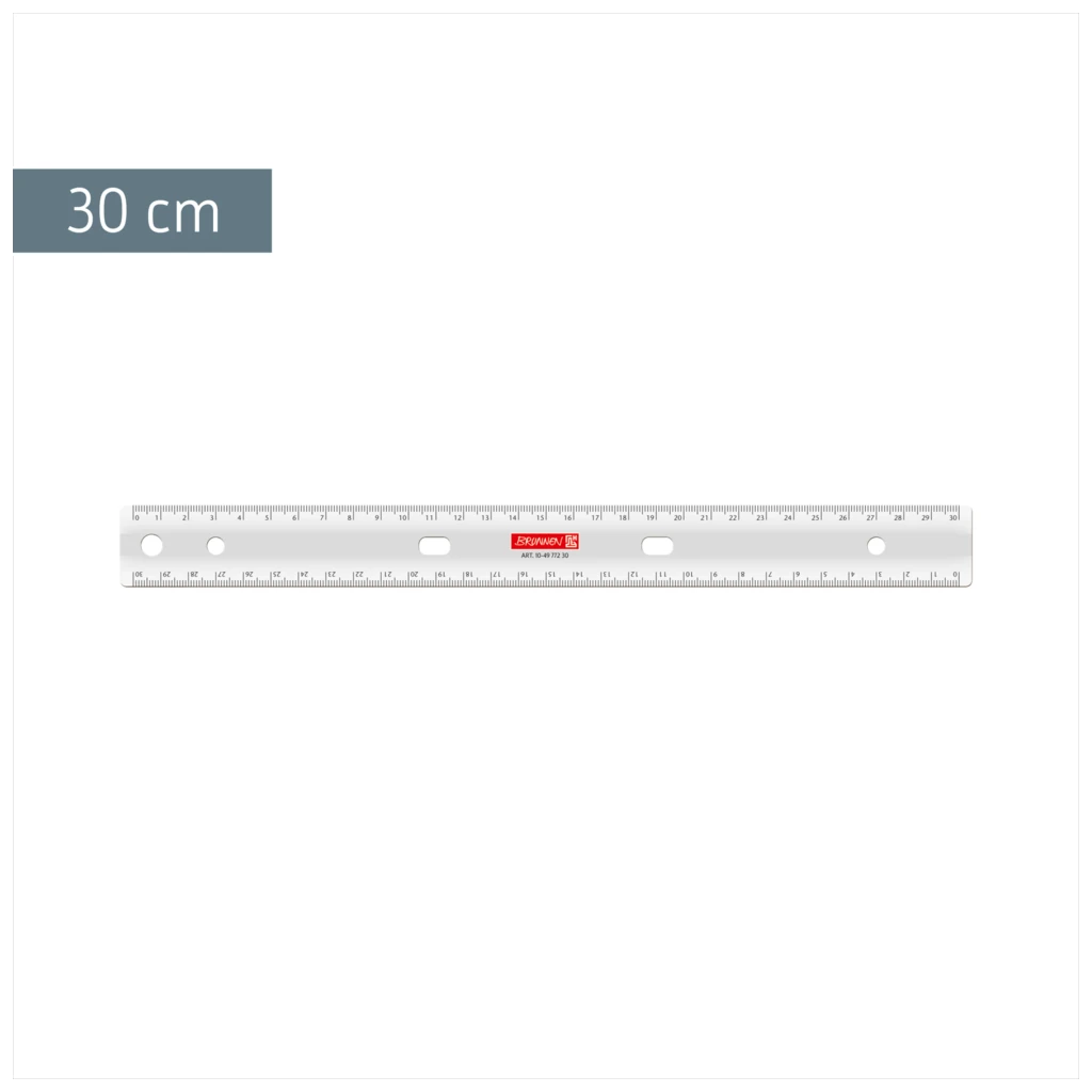 Lineal zum Abheften | 30 cm, glasklar