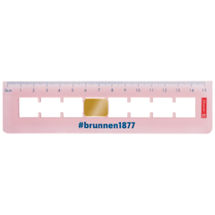 Lineal „Flip“ #Harmony | 15 cm, rosa/gold