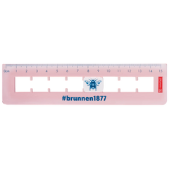 Lineal „Flip“ #Harmony | 15 cm, rosa/gold