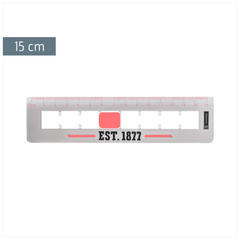 Lineal „Flip“ Neon | 15 cm, neonorange/grau