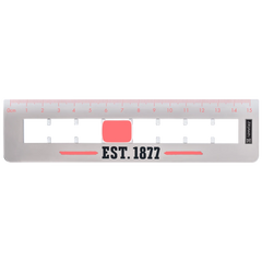 Lineal „Flip“ Neon | 15 cm, neonorange/grau