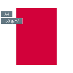 Multifunktionspapier Universalpapier | A4, 160 g/m², mittelrot, 25 Blatt