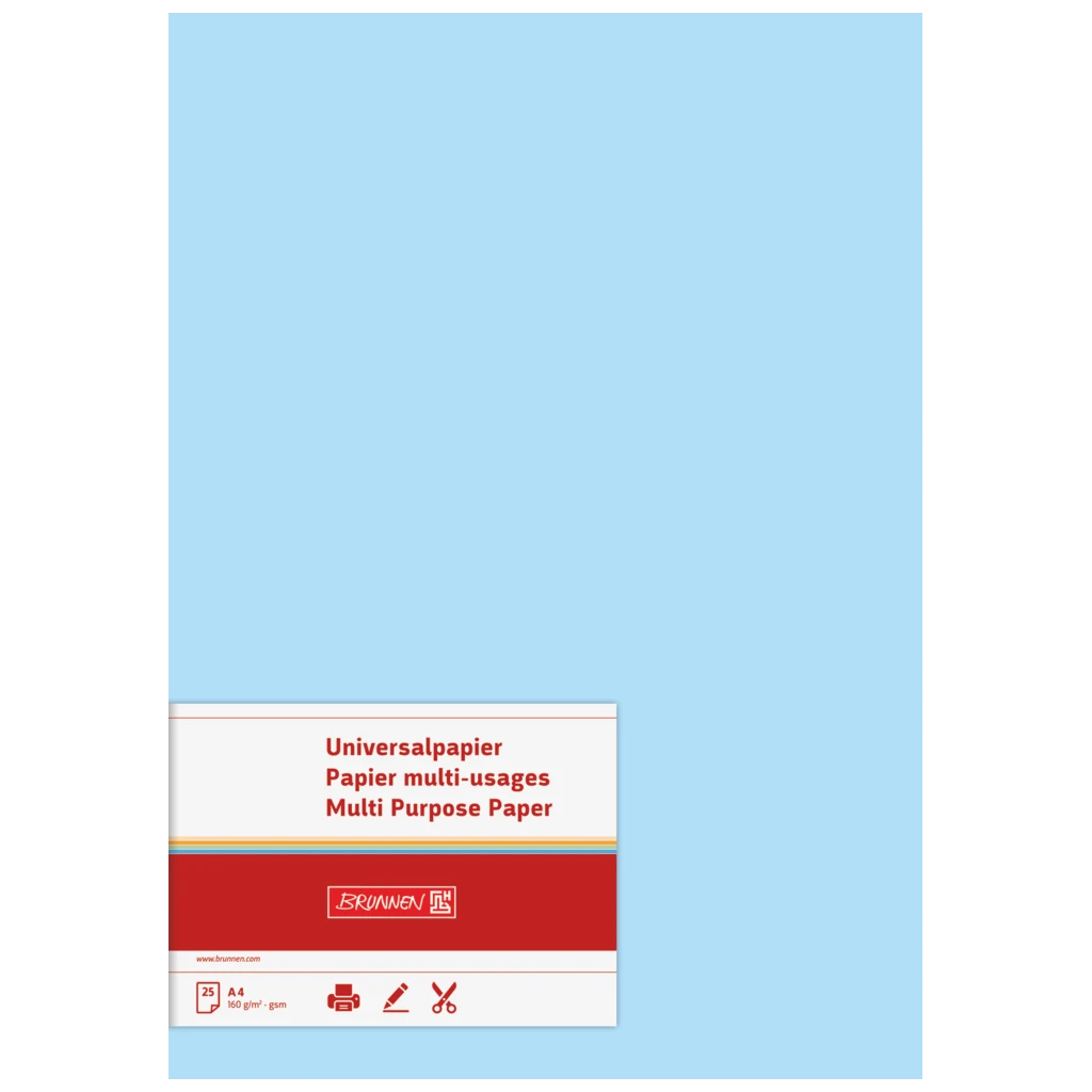 Multifunktionspapier Universalpapier | A4, 160 g/m², hellblau, 25 Blatt