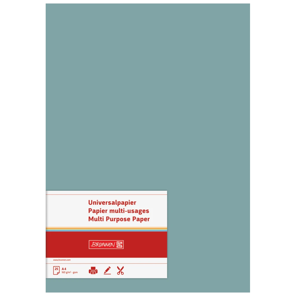 Multifunktionspapier Universalpapier | A4, 160 g/m², petrol, 25 Blatt