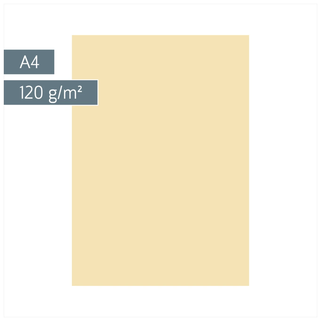 Multifunktionspapier Universalpapier | A4, 120 g/m², chamois, 35 Blatt