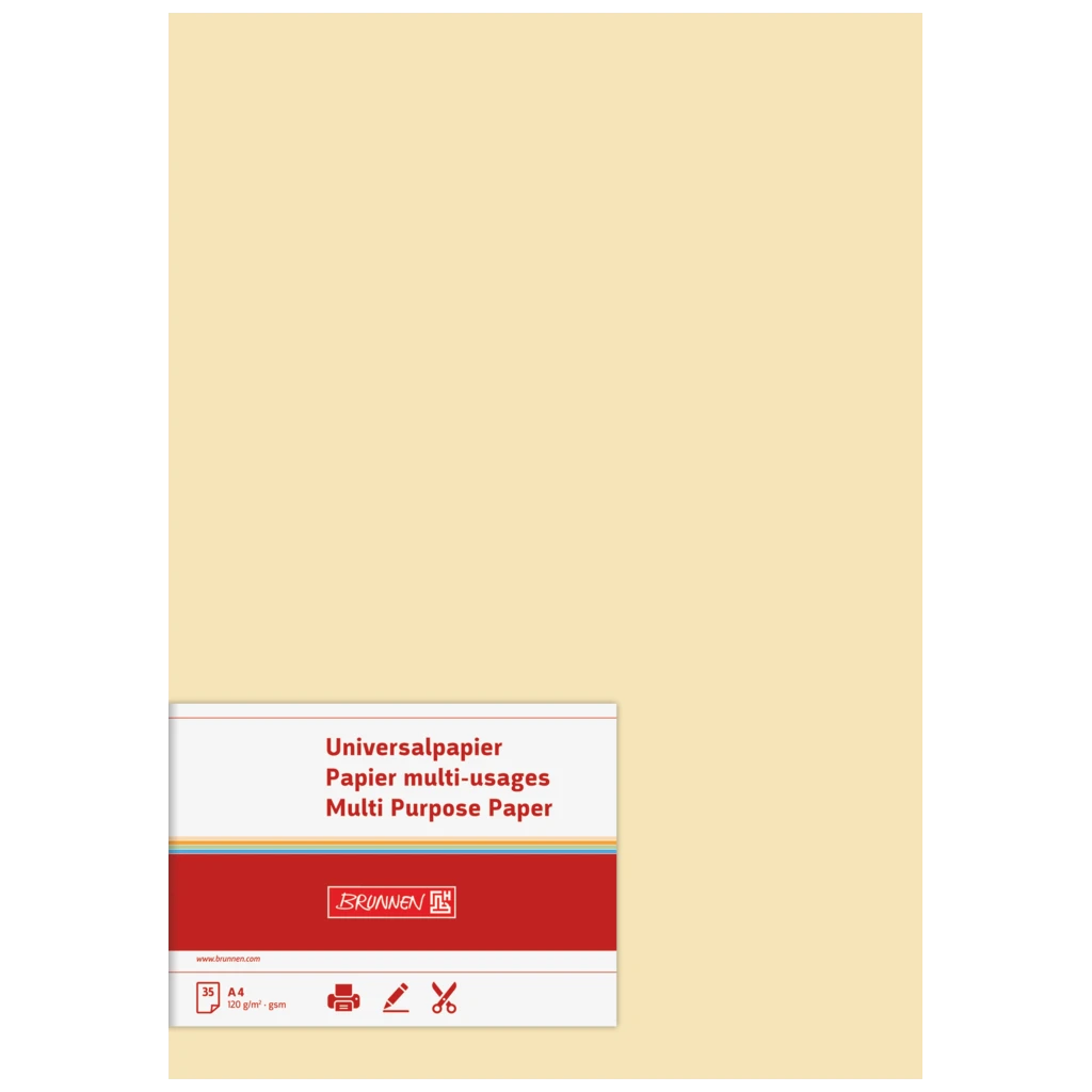 Multifunktionspapier Universalpapier | A4, 120 g/m², chamois, 35 Blatt