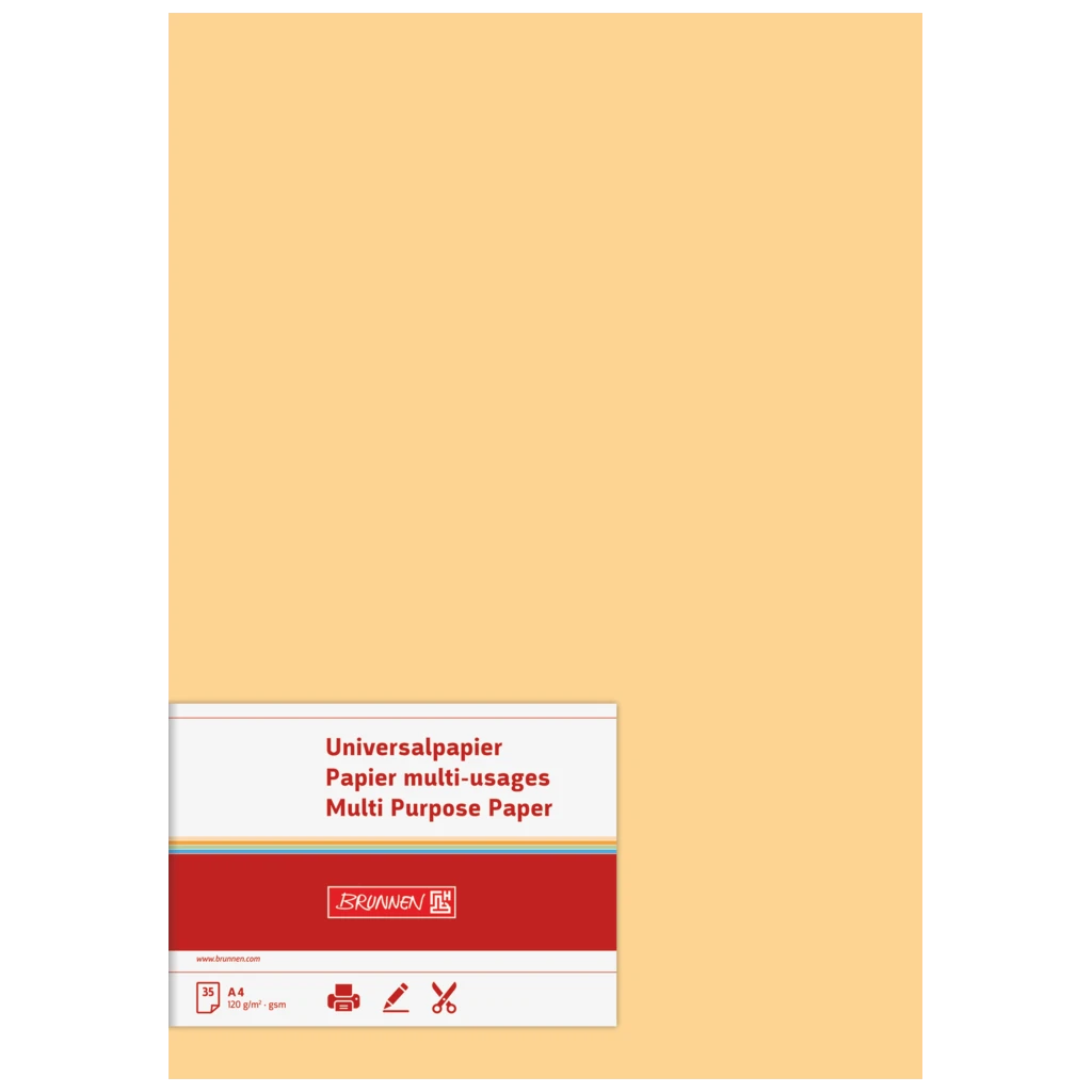 Multifunktionspapier Universalpapier | A4, 120 g/m², honig, 35 Blatt