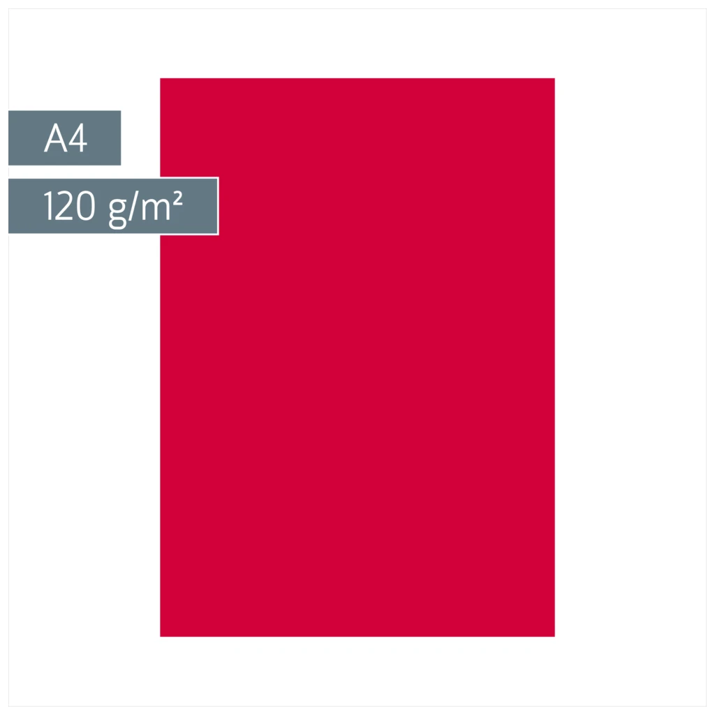 Multifunktionspapier Universalpapier | A4, 120 g/m², mittelrot, 35 Blatt