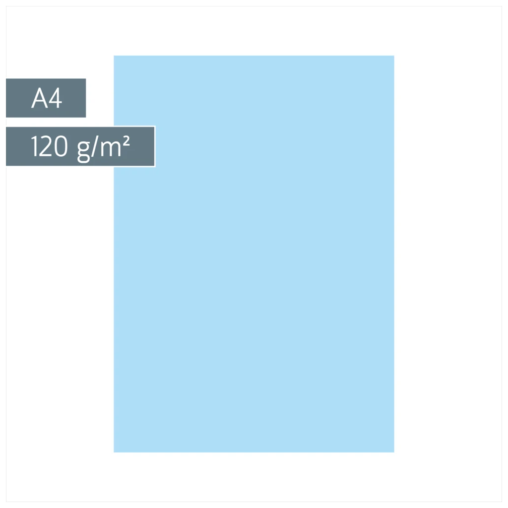 Multifunktionspapier Universalpapier | A4, 120 g/m², hellblau, 35 Blatt
