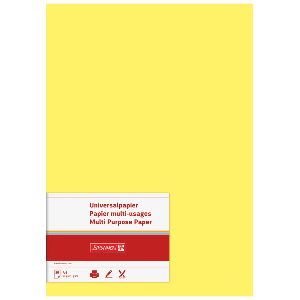 Multifunktionspapier Universalpapier | A4, 80 g/m², gelb, 50 Blatt