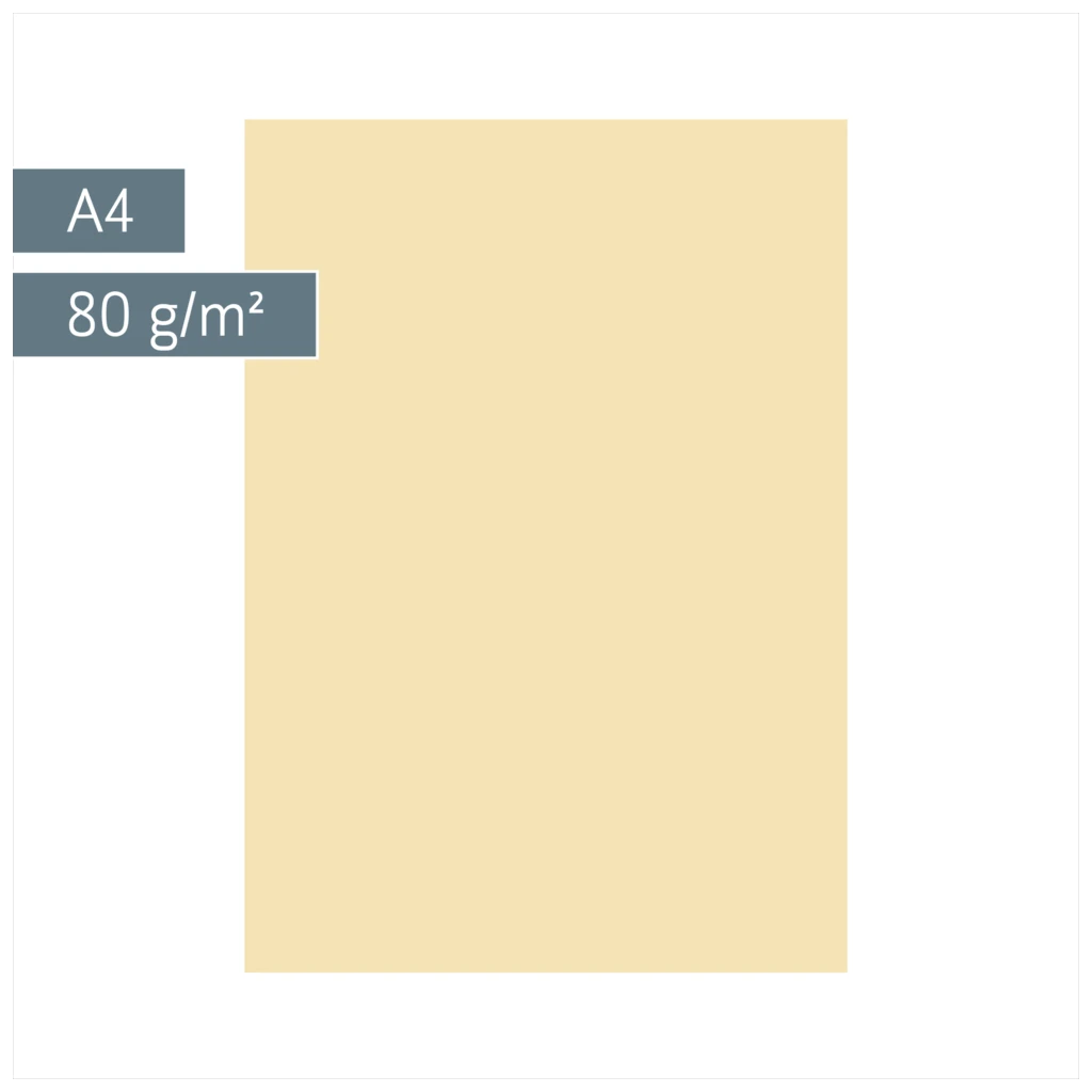 Multifunktionspapier Universalpapier | A4, 80 g/m², chamois, 50 Blatt