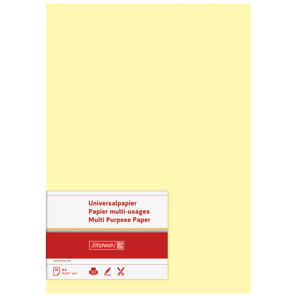 Multifunktionspapier Universalpapier | A4, 80 g/m², hellgelb, 50 Blatt