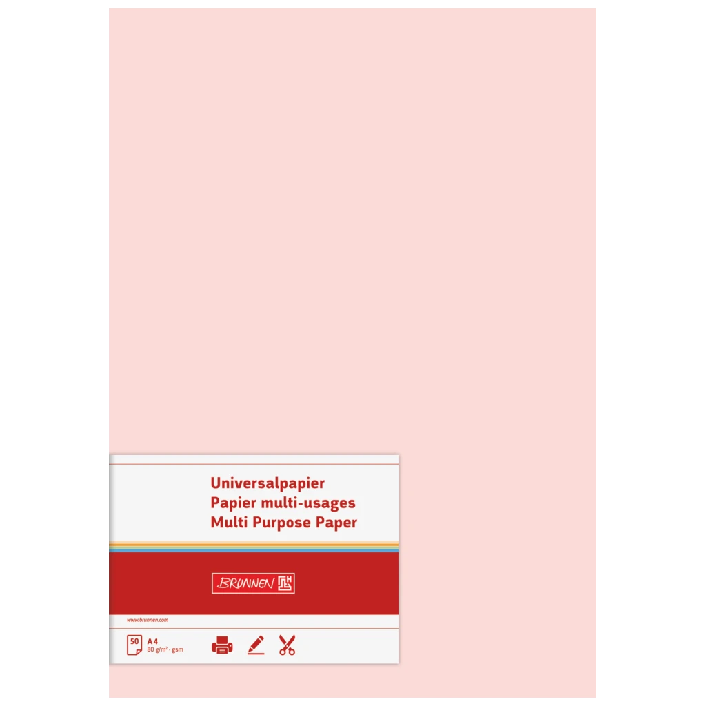 Multifunktionspapier Universalpapier | A4, 80 g/m², rosé, 50 Blatt