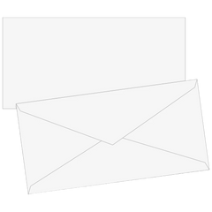 Briefumschläge Universalpapier | DIN lang, 80 g/m², weiß, 10 Stück