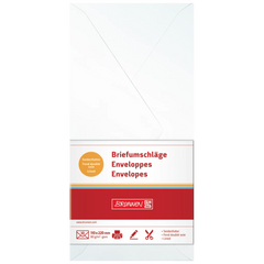 Briefumschläge Universalpapier | DIN lang, 80 g/m², perlweiß, 10 Stück