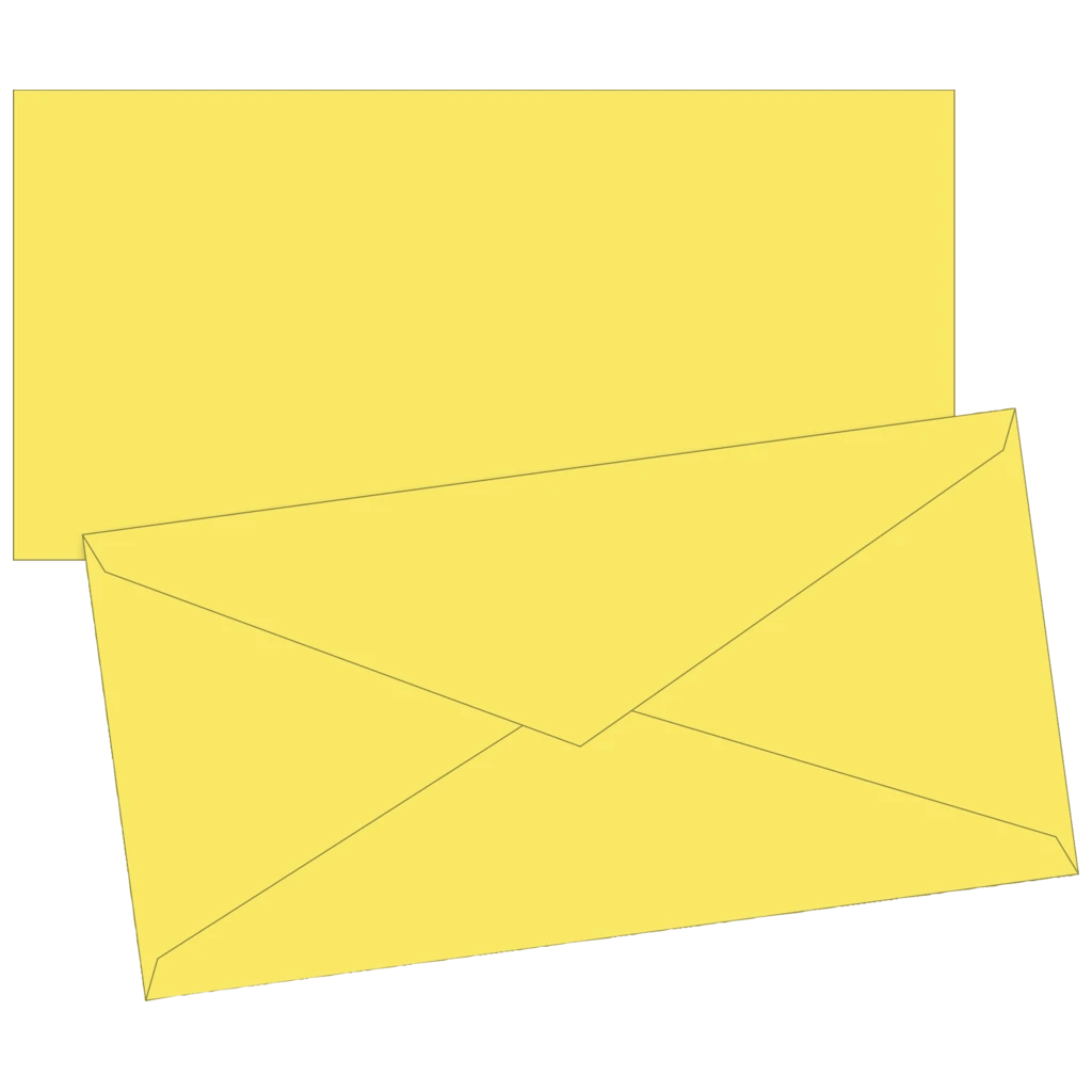 Briefumschläge Universalpapier | DIN lang, 80 g/m², gelb, 10 Stück