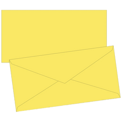 Briefumschläge Universalpapier | DIN lang, 80 g/m², gelb, 10 Stück