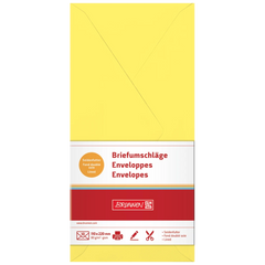 Briefumschläge Universalpapier | DIN lang, 80 g/m², gelb, 10 Stück