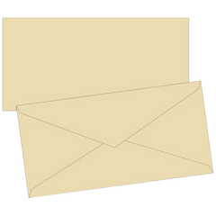 Briefumschläge Universalpapier | DIN lang, 80 g/m², chamois, 10 Stück