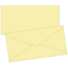 Briefumschläge Universalpapier | DIN lang, 80 g/m², hellgelb, 10 Stück