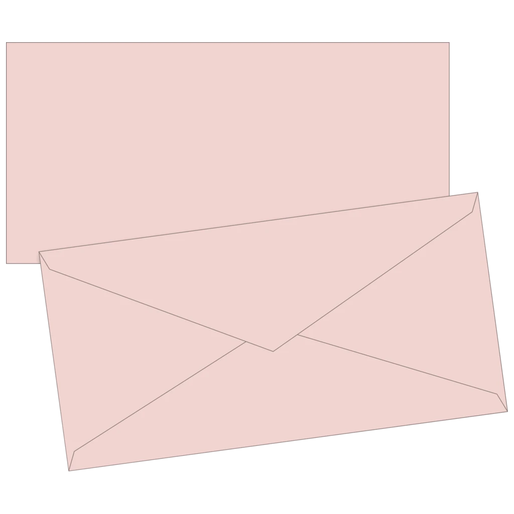 Briefumschläge Universalpapier | DIN lang, 80 g/m², rosé, 10 Stück