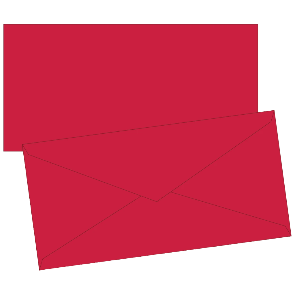 Briefumschläge Universalpapier | DIN lang, 80 g/m², mittelrot, 10 Stück