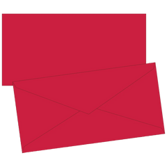 Briefumschläge Universalpapier | DIN lang, 80 g/m², mittelrot, 10 Stück