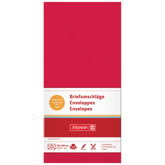 Briefumschläge Universalpapier | DIN lang, 80 g/m², mittelrot, 10 Stück