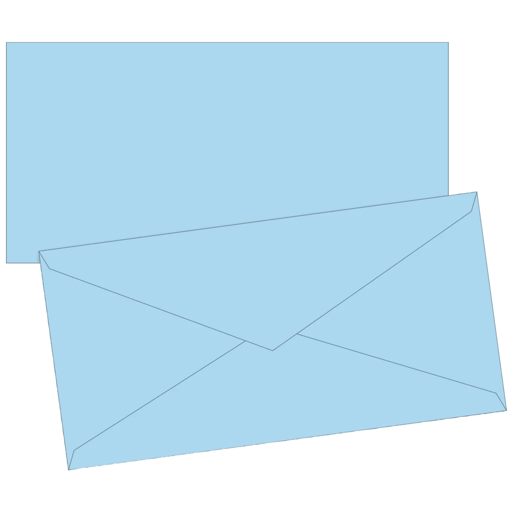 Briefumschläge Universalpapier | DIN lang, 80 g/m², hellblau, 10 Stück