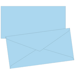 Briefumschläge Universalpapier | DIN lang, 80 g/m², hellblau, 10 Stück