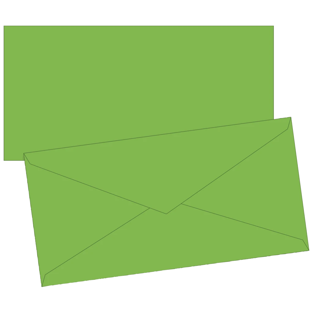 Briefumschläge Universalpapier | DIN lang, 80 g/m², hellgrün, 10 Stück