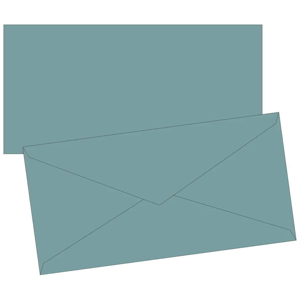 Briefumschläge Universalpapier | DIN lang, 80 g/m², petrol, 10 Stück