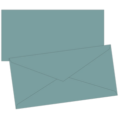 Briefumschläge Universalpapier | DIN lang, 80 g/m², petrol, 10 Stück