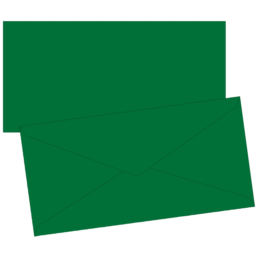 Briefumschläge Universalpapier | DIN lang, 80 g/m², dunkelgrün, 10 Stück
