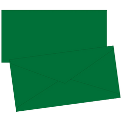 Briefumschläge Universalpapier | DIN lang, 80 g/m², dunkelgrün, 10 Stück