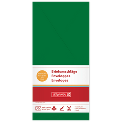 Briefumschläge Universalpapier | DIN lang, 80 g/m², dunkelgrün, 10 Stück