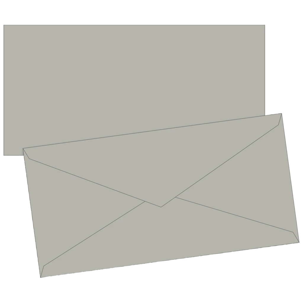 Briefumschläge Universalpapier | DIN lang, 80 g/m², grau, 10 Stück