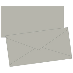 Briefumschläge Universalpapier | DIN lang, 80 g/m², grau, 10 Stück