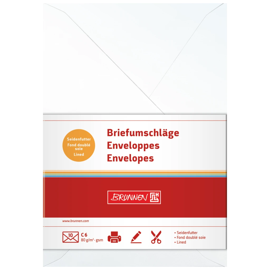 Briefumschläge Universalpapier | C6, 80 g/m², perlweiß, 10 Stück