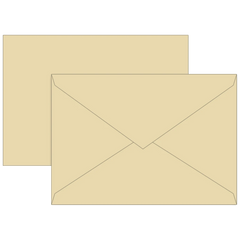 Briefumschläge Universalpapier | C6, 80 g/m², chamois, 10 Stück