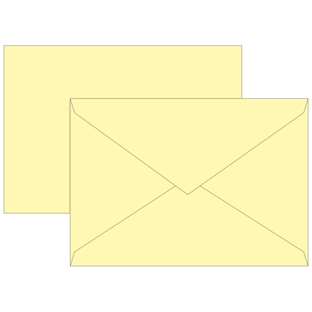 Briefumschläge Universalpapier | C6, 80 g/m², hellgelb, 10 Stück