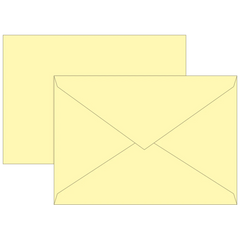 Briefumschläge Universalpapier | C6, 80 g/m², hellgelb, 10 Stück