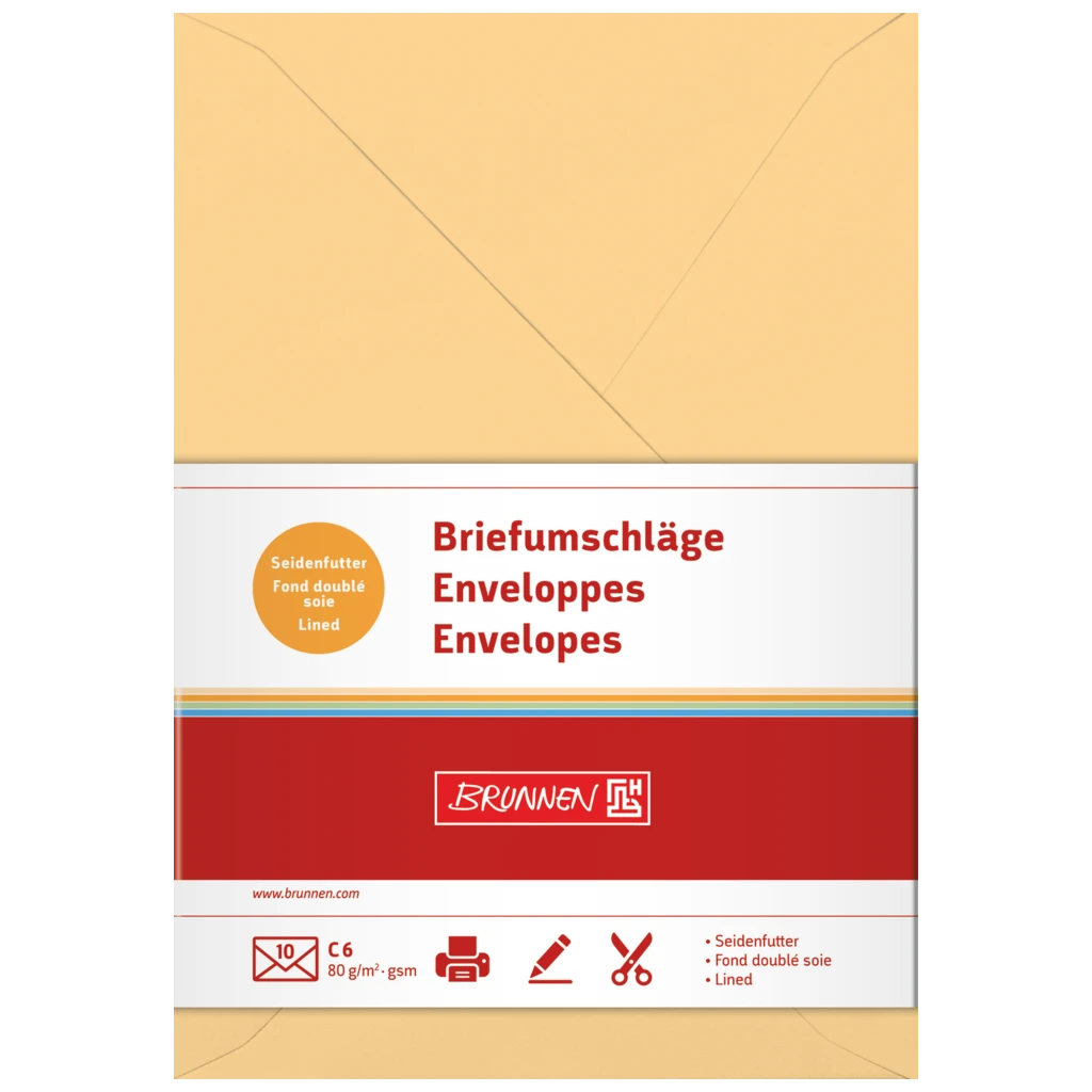 Briefumschläge Universalpapier | C6, 80 g/m², honig, 10 Stück