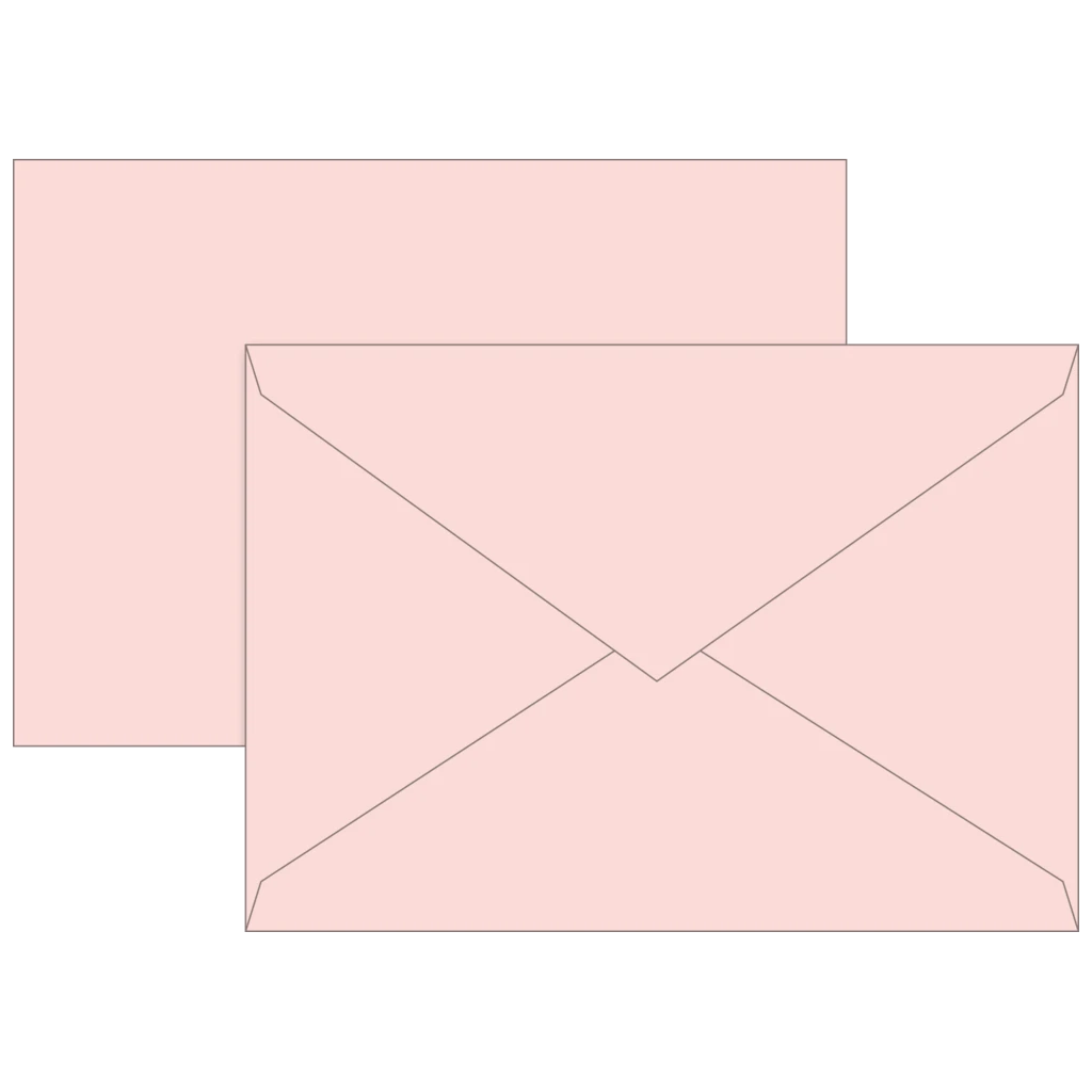 Briefumschläge Universalpapier | C6, 80 g/m², rosé, 10 Stück