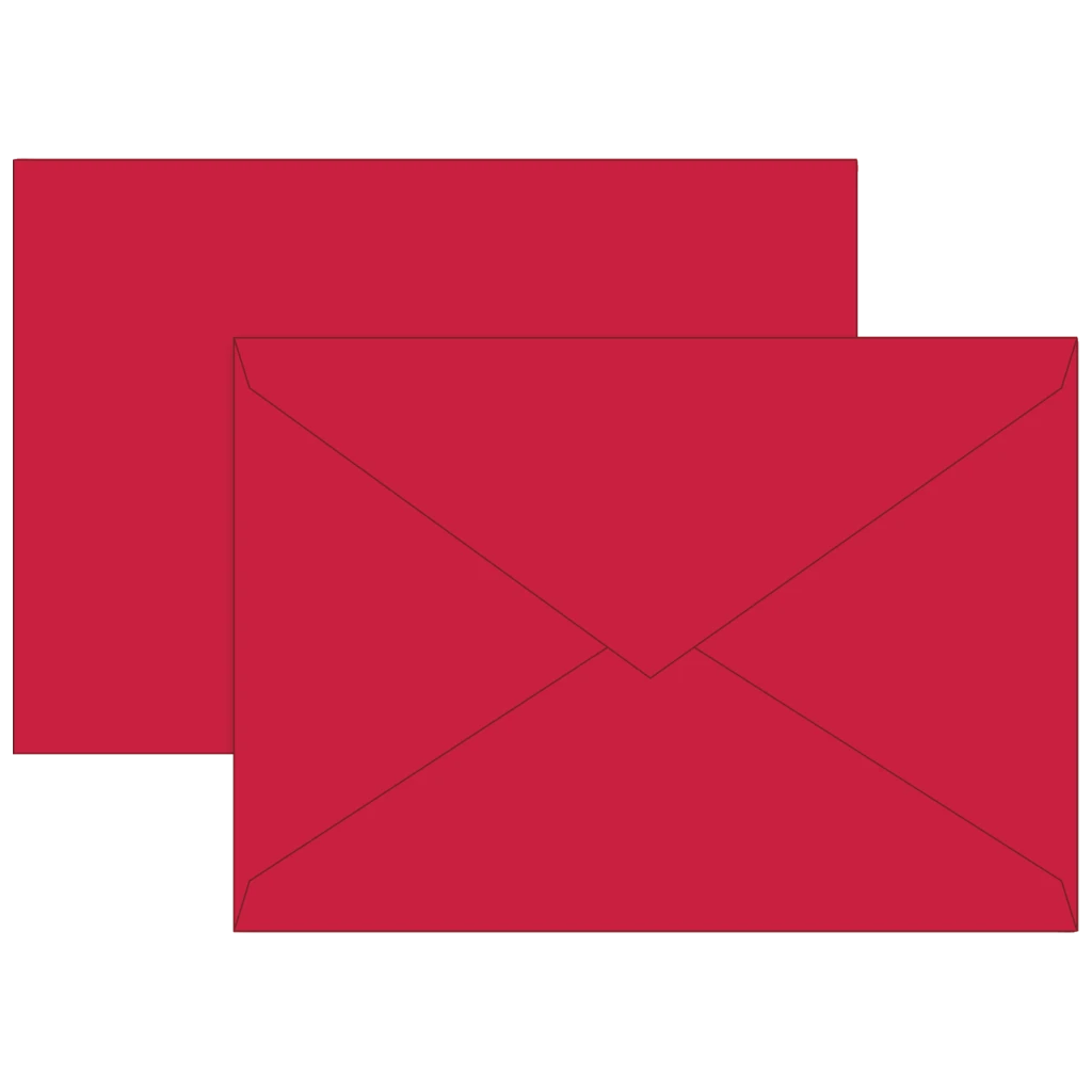 Briefumschläge Universalpapier | C6, 80 g/m², mittelrot, 10 Stück