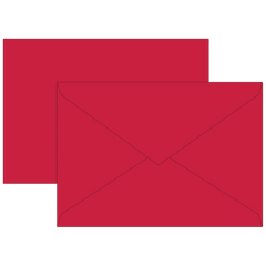 Briefumschläge Universalpapier | C6, 80 g/m², mittelrot, 10 Stück
