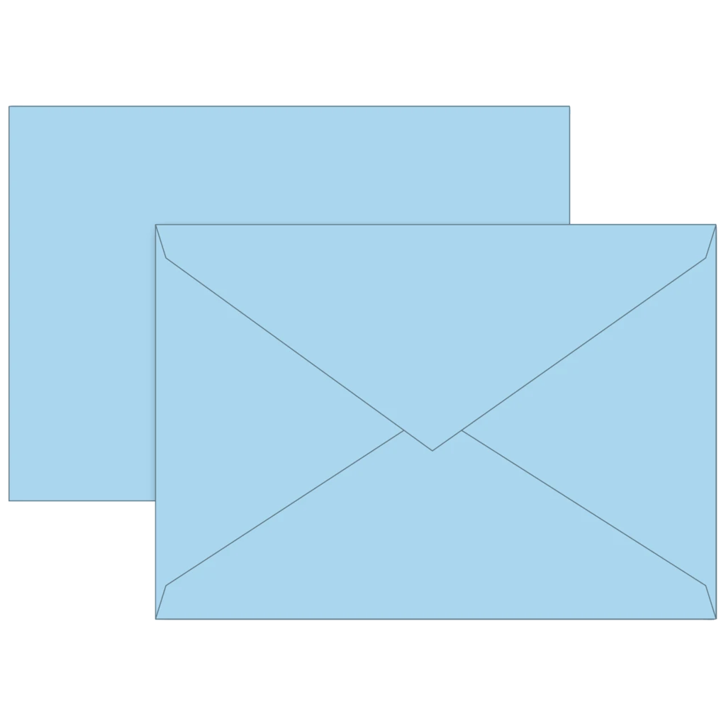 Briefumschläge Universalpapier | C6, 80 g/m², hellblau, 10 Stück