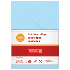 Briefumschläge Universalpapier | C6, 80 g/m², hellblau, 10 Stück